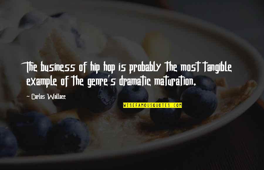 Maturation Quotes By Carlos Wallace: The business of hip hop is probably the Maturation Quotes By Carlos Wallace: The business of hip hop is probably the