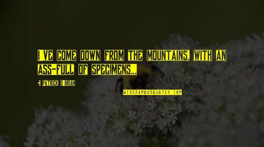 Maturin Quotes By Patrick O'Brian: I've come down from the mountains, with an