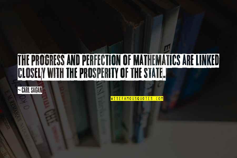 Maturity And Experience Quotes By Carl Sagan: The progress and perfection of mathematics are linked