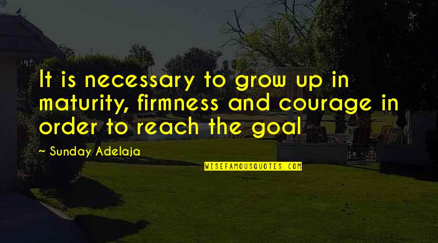 Maturity Growth Quotes By Sunday Adelaja: It is necessary to grow up in maturity,