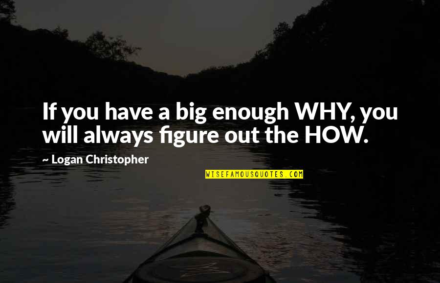 Matutinas Para Quotes By Logan Christopher: If you have a big enough WHY, you Matutinas Para Quotes By Logan Christopher: If you have a big enough WHY, you