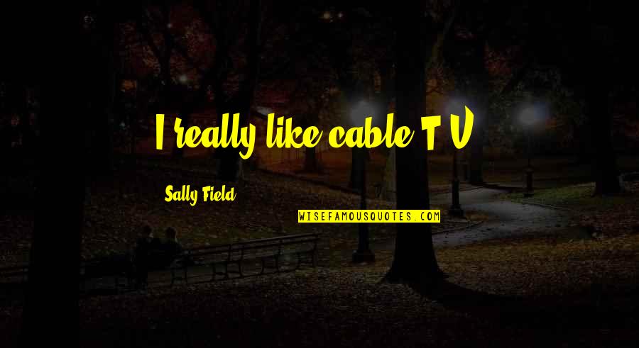 Matvii Star Quotes By Sally Field: I really like cable T.V.