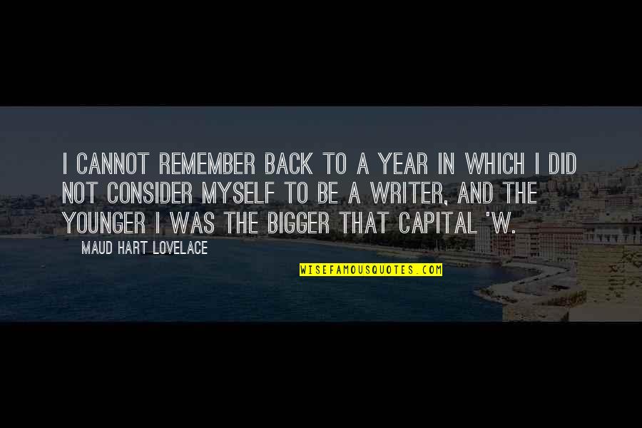 Maud Younger Quotes By Maud Hart Lovelace: I cannot remember back to a year in Maud Younger Quotes By Maud Hart Lovelace: I cannot remember back to a year in