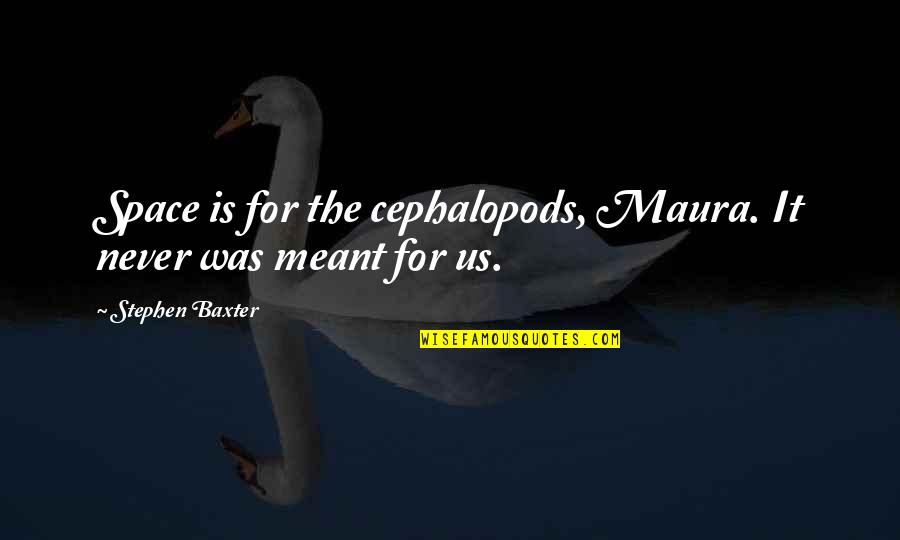 Maura O'halloran Quotes By Stephen Baxter: Space is for the cephalopods, Maura. It never