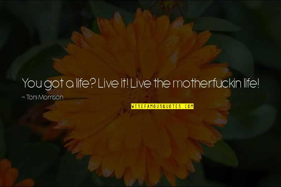 Maureni Quotes By Toni Morrison: You got a life? Live it! Live the