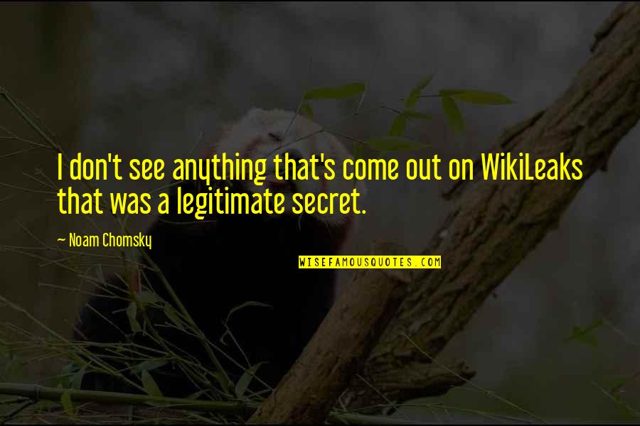 Maurys Quotes By Noam Chomsky: I don't see anything that's come out on