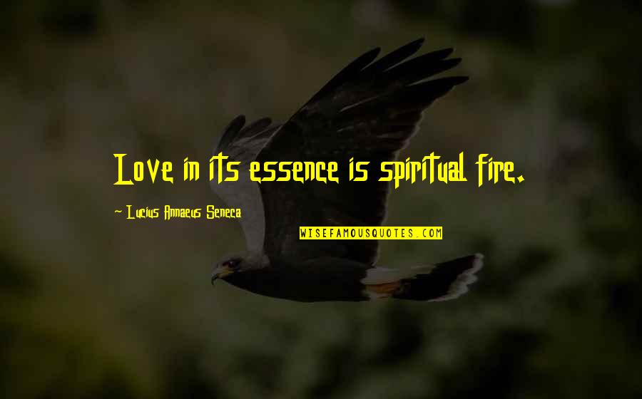 Maus Quotes By Lucius Annaeus Seneca: Love in its essence is spiritual fire.