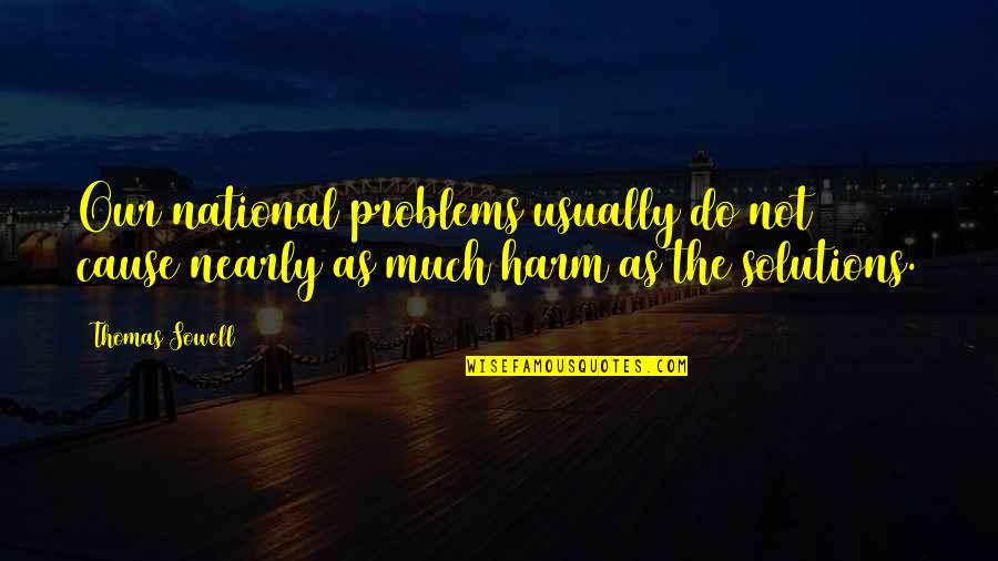 Mavani Quotes By Thomas Sowell: Our national problems usually do not cause nearly