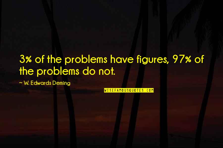 Mavey Water Quotes By W. Edwards Deming: 3% of the problems have figures, 97% of