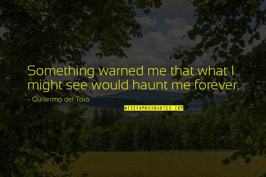 Mavica Cd Quotes By Guillermo Del Toro: Something warned me that what I might see Mavica Cd Quotes By Guillermo Del Toro: Something warned me that what I might see