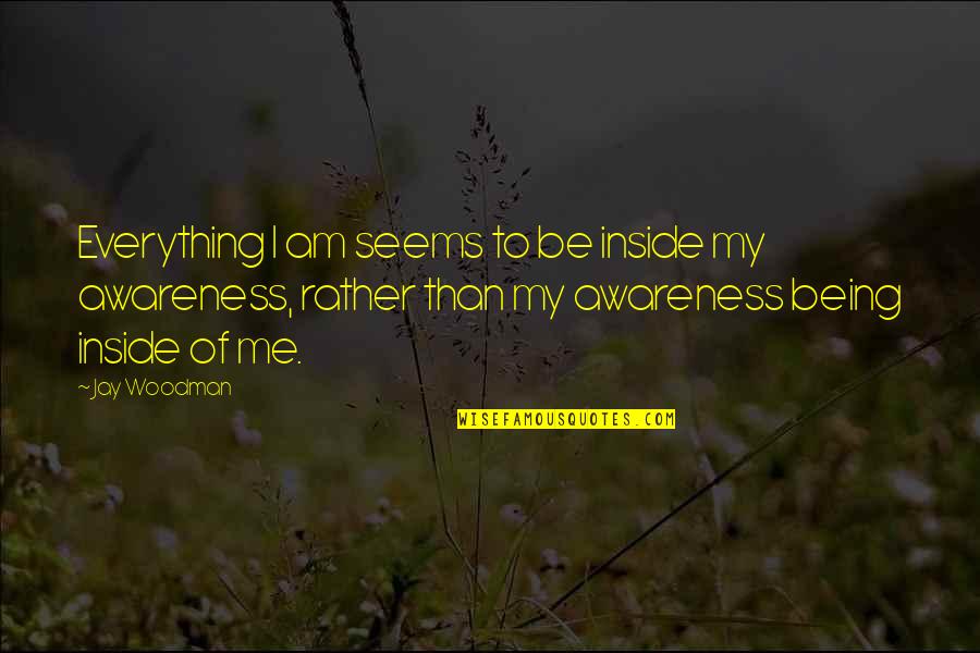 Mavrodineanu Quotes By Jay Woodman: Everything I am seems to be inside my Mavrodineanu Quotes By Jay Woodman: Everything I am seems to be inside my