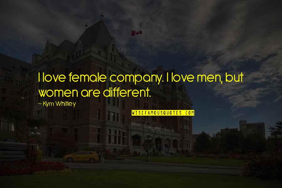 Mawkishly Sentimental Crossword Quotes By Kym Whitley: I love female company. I love men, but