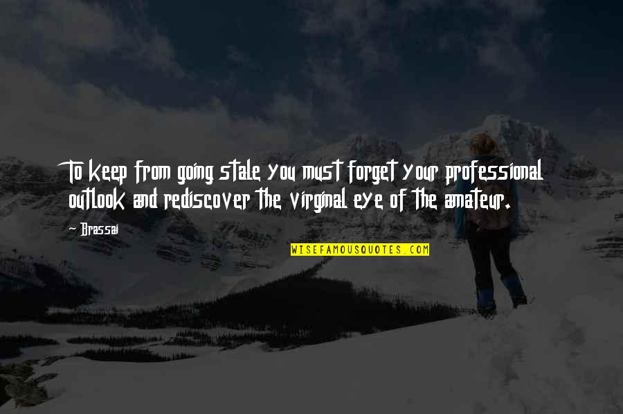 Mawushie Quotes By Brassai: To keep from going stale you must forget Mawushie Quotes By Brassai: To keep from going stale you must forget