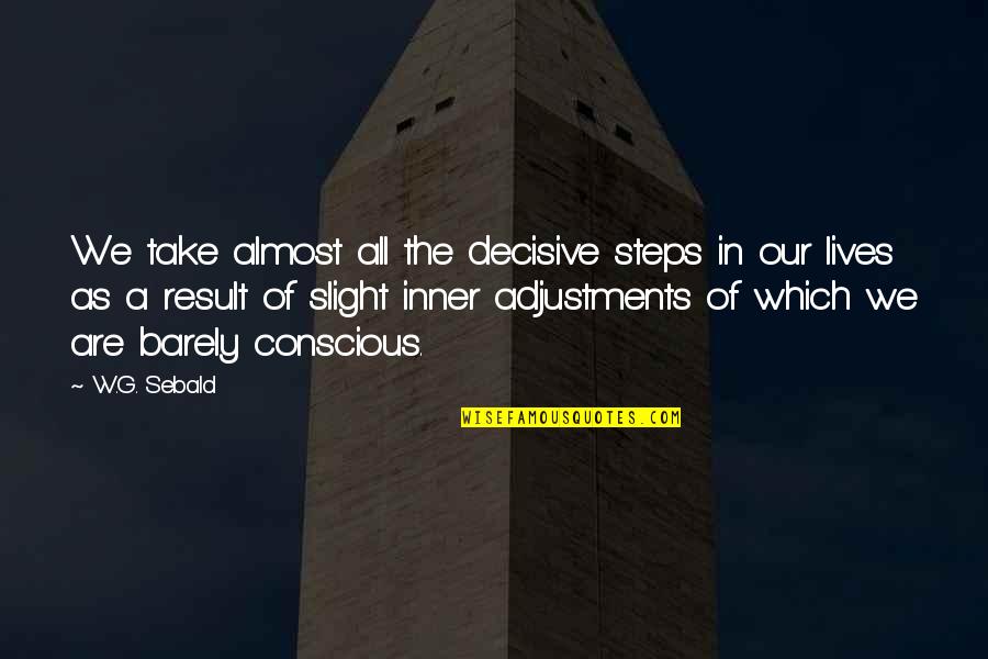 Max Born Quotes By W.G. Sebald: We take almost all the decisive steps in