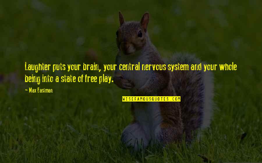 Max Eastman Quotes By Max Eastman: Laughter puts your brain, your central nervous system Max Eastman Quotes By Max Eastman: Laughter puts your brain, your central nervous system