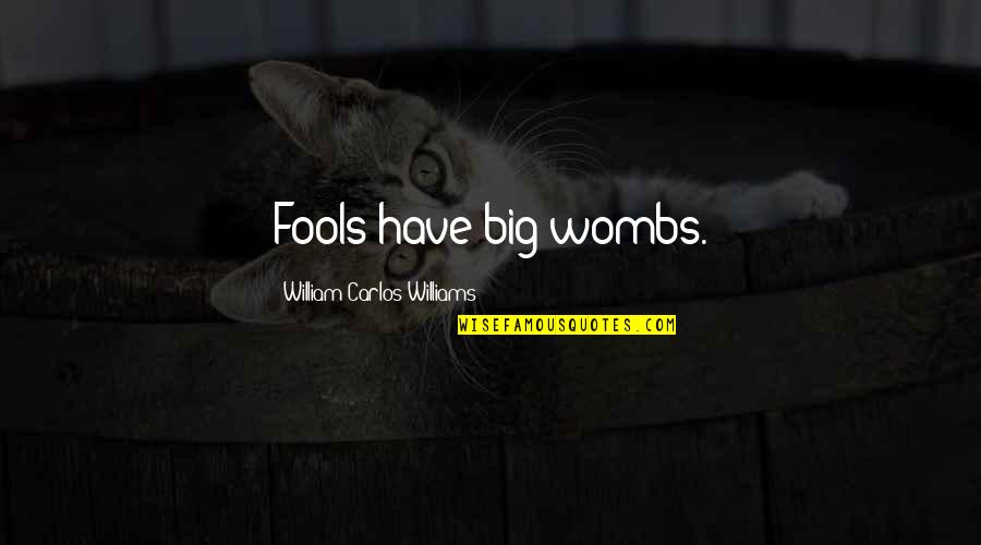 Max Keenan Quotes By William Carlos Williams: Fools have big wombs.