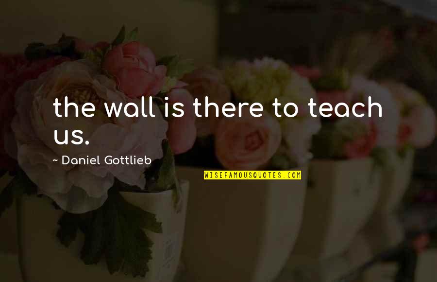 Max Mueller Quotes By Daniel Gottlieb: the wall is there to teach us.