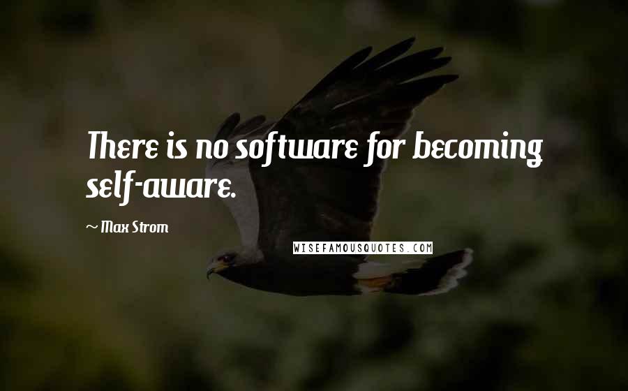 Max Strom quotes: There is no software for becoming self-aware.