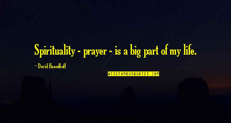 Maximum Security Quotes By David Hasselhoff: Spirituality - prayer - is a big part