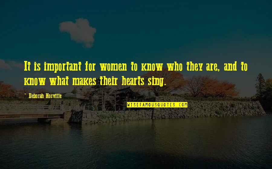 Maxine Daily Quotes By Deborah Norville: It is important for women to know who