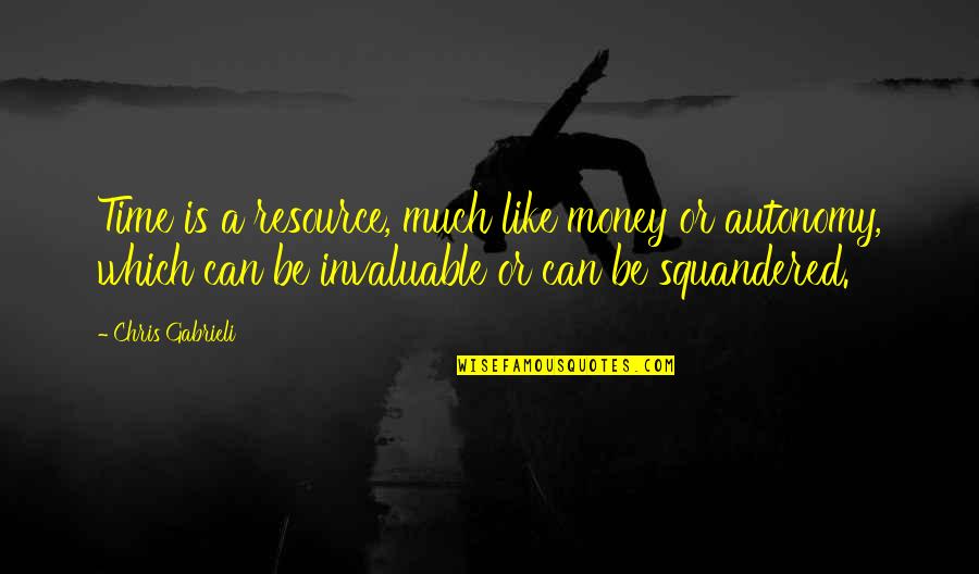 May Allah Protect You From Evil Eye Quotes By Chris Gabrieli: Time is a resource, much like money or May Allah Protect You From Evil Eye Quotes By Chris Gabrieli: Time is a resource, much like money or