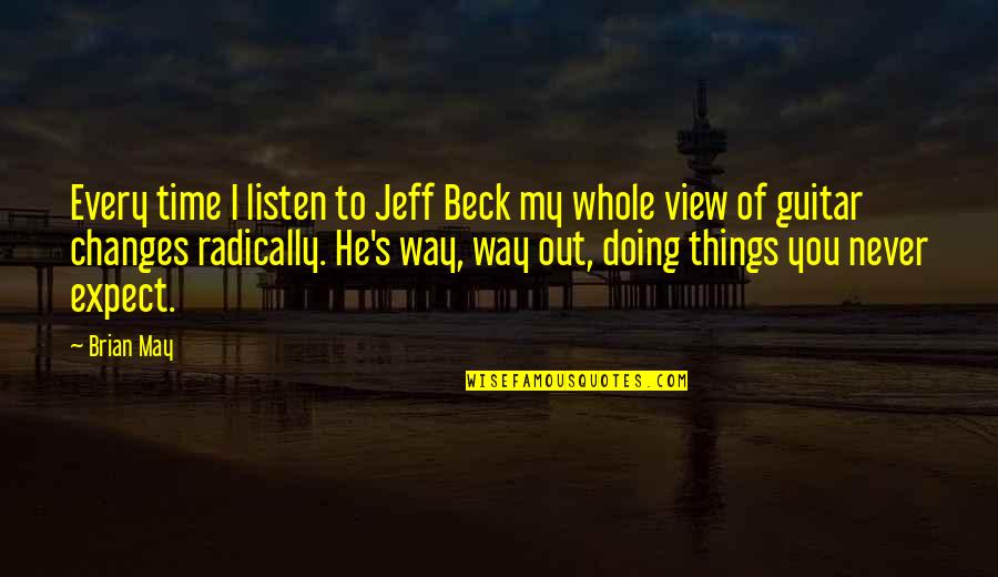 May Time Quotes By Brian May: Every time I listen to Jeff Beck my May Time Quotes By Brian May: Every time I listen to Jeff Beck my