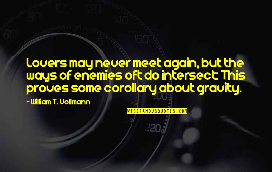 May We Meet Again Quotes By William T. Vollmann: Lovers may never meet again, but the ways