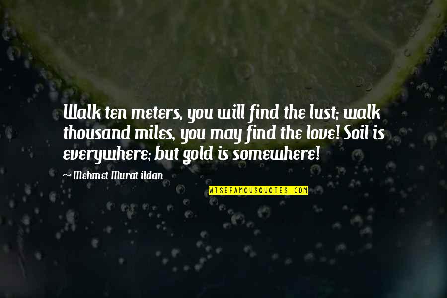 May You Find Love Quotes By Mehmet Murat Ildan: Walk ten meters, you will find the lust;