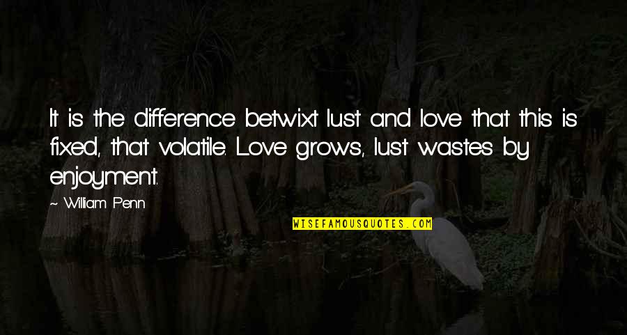 May You Get Married Soon Quotes By William Penn: It is the difference betwixt lust and love