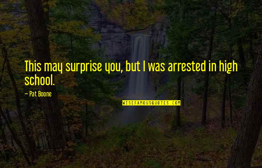 May You Quotes By Pat Boone: This may surprise you, but I was arrested