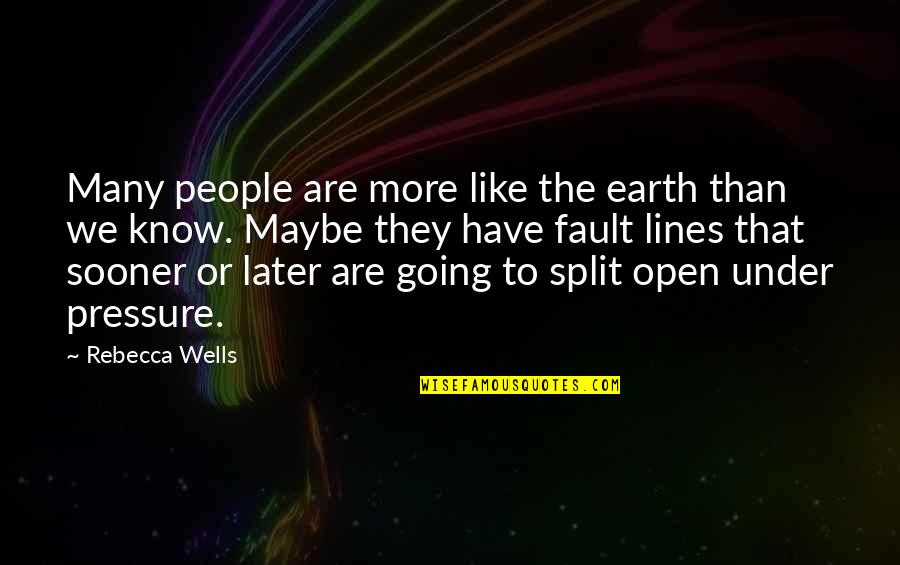 Maybe Later Quotes By Rebecca Wells: Many people are more like the earth than