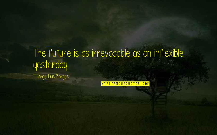 Mayflowers Quotes By Jorge Luis Borges: The future is as irrevocable as an inflexible