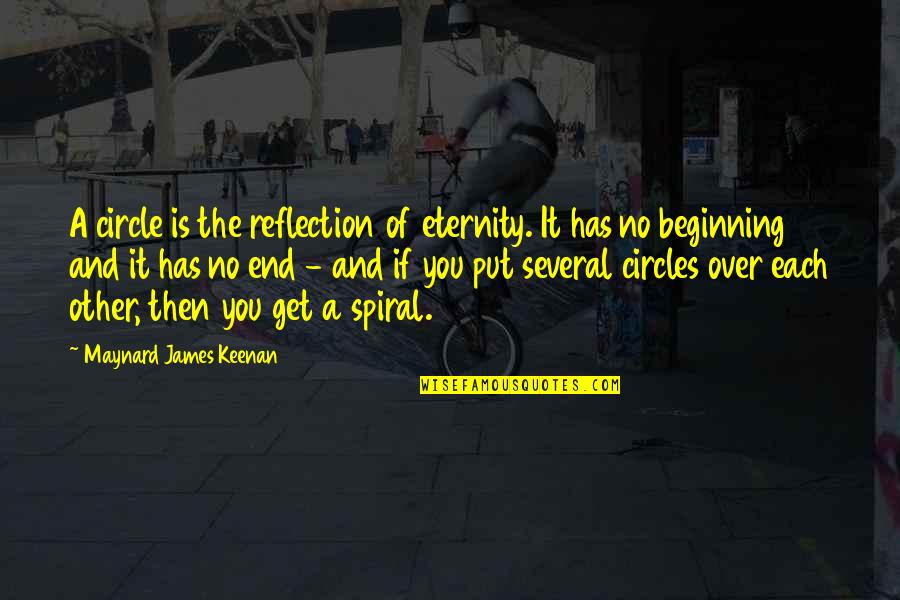 Maynard James Keenan Quotes By Maynard James Keenan: A circle is the reflection of eternity. It
