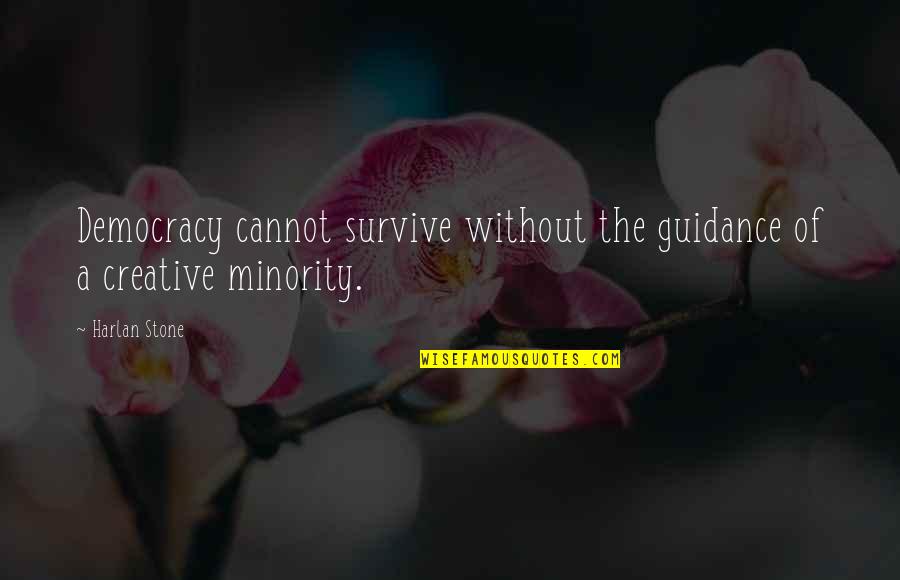 Mayor Daley Chicago Quotes By Harlan Stone: Democracy cannot survive without the guidance of a