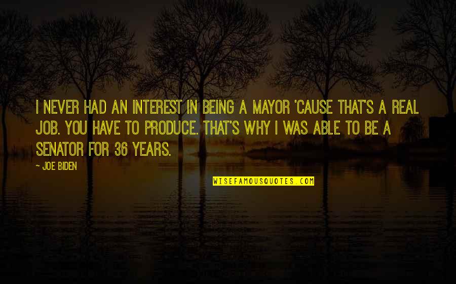 Mayor Quotes By Joe Biden: I never had an interest in being a