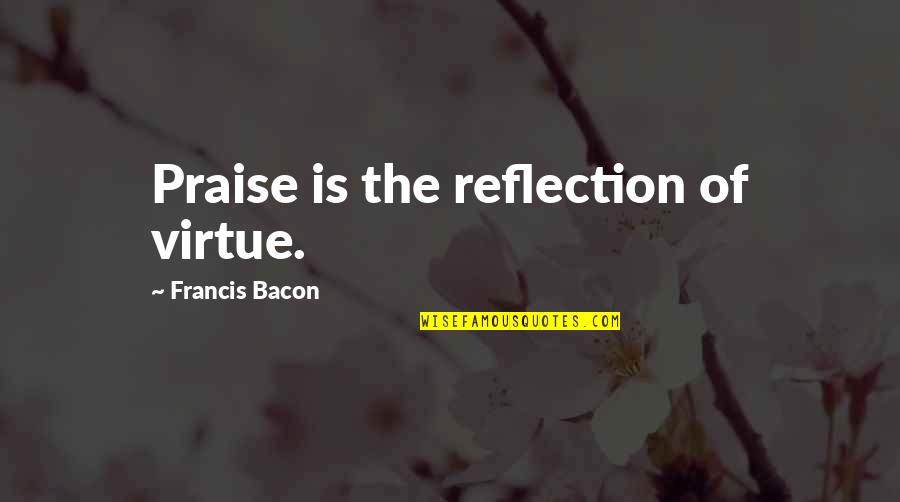Mayordomo Infiel Quotes By Francis Bacon: Praise is the reflection of virtue.