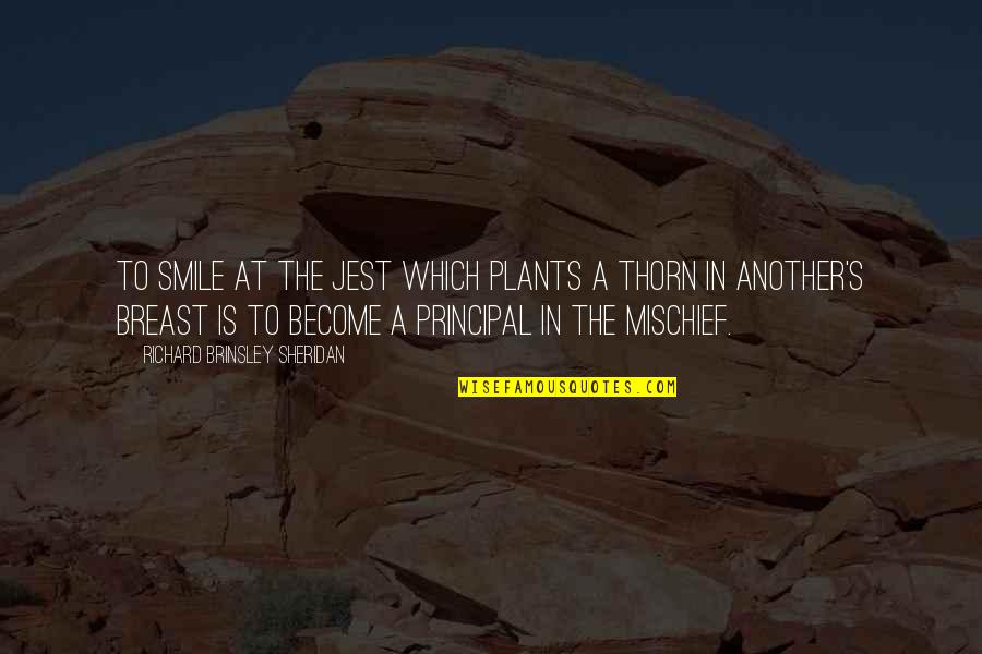 Mayuscula In Spanish Quotes By Richard Brinsley Sheridan: To smile at the jest which plants a