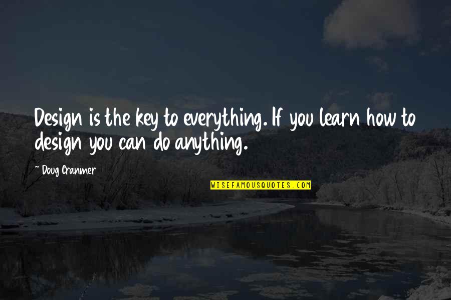 Mayusculas Con Quotes By Doug Cranmer: Design is the key to everything. If you