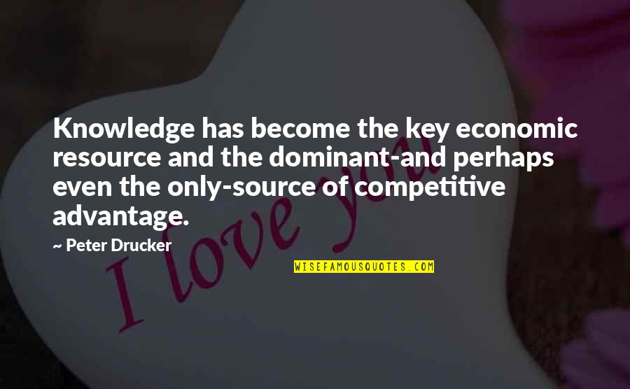 Mazak Corporation Quotes By Peter Drucker: Knowledge has become the key economic resource and Mazak Corporation Quotes By Peter Drucker: Knowledge has become the key economic resource and