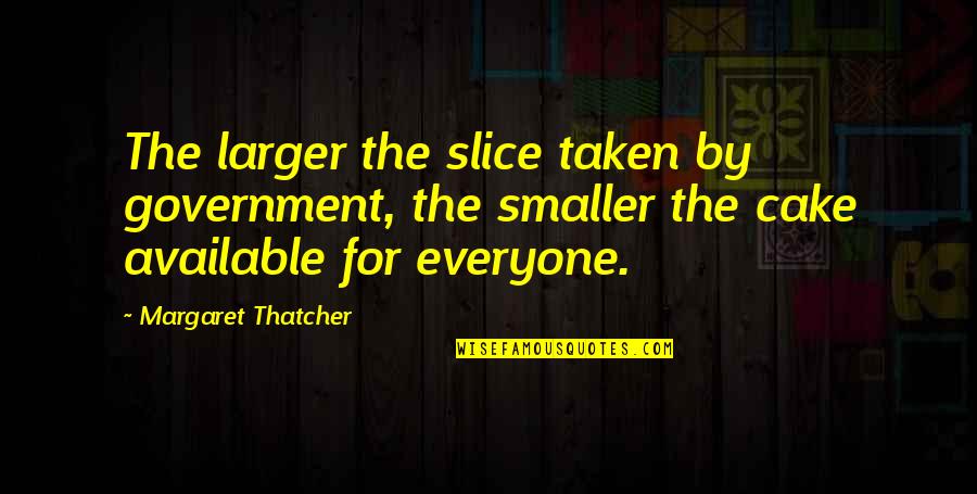 Mazha Quotes By Margaret Thatcher: The larger the slice taken by government, the