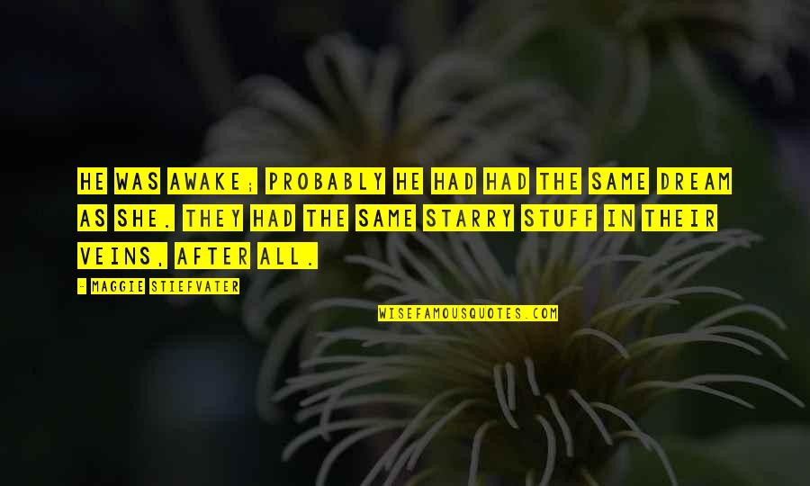 Mazhab Nahi Sikhata Quotes By Maggie Stiefvater: He was awake; probably he had had the Mazhab Nahi Sikhata Quotes By Maggie Stiefvater: He was awake; probably he had had the