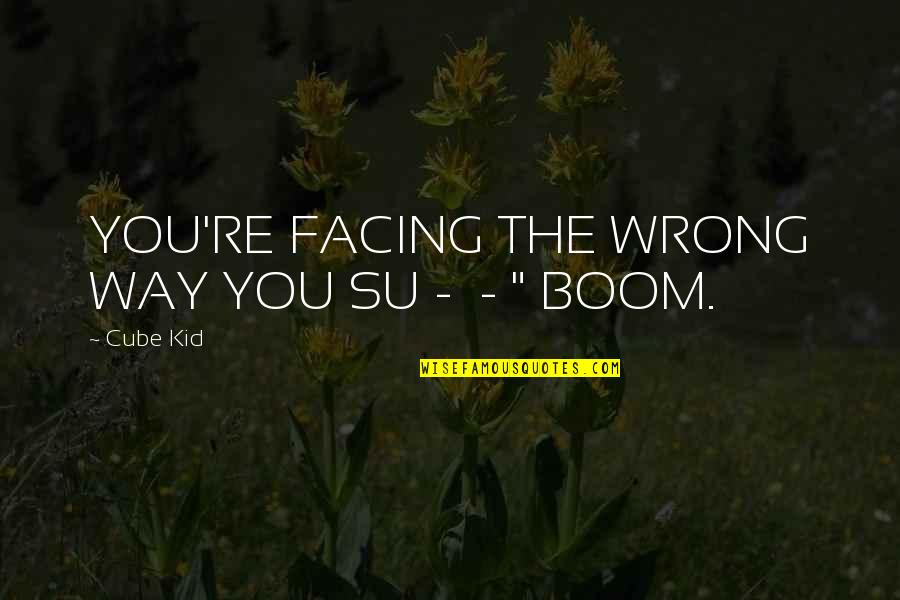 Mazloomi Wall Quotes By Cube Kid: YOU'RE FACING THE WRONG WAY YOU SU -