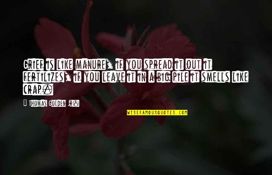 Mazzocchetti Piero Quotes By Thomas Golden Jr.: Grief is like manure, if you spread it Mazzocchetti Piero Quotes By Thomas Golden Jr.: Grief is like manure, if you spread it