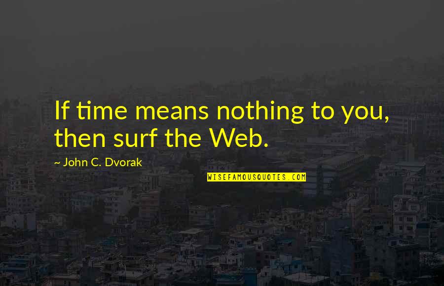 Mazzoldies Quotes By John C. Dvorak: If time means nothing to you, then surf