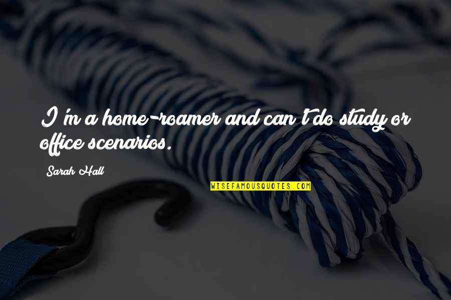 Mbt Quote Quotes By Sarah Hall: I'm a home-roamer and can't do study or