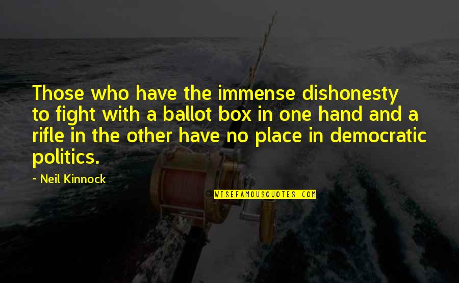 Mbugua Kamukunji Quotes By Neil Kinnock: Those who have the immense dishonesty to fight Mbugua Kamukunji Quotes By Neil Kinnock: Those who have the immense dishonesty to fight