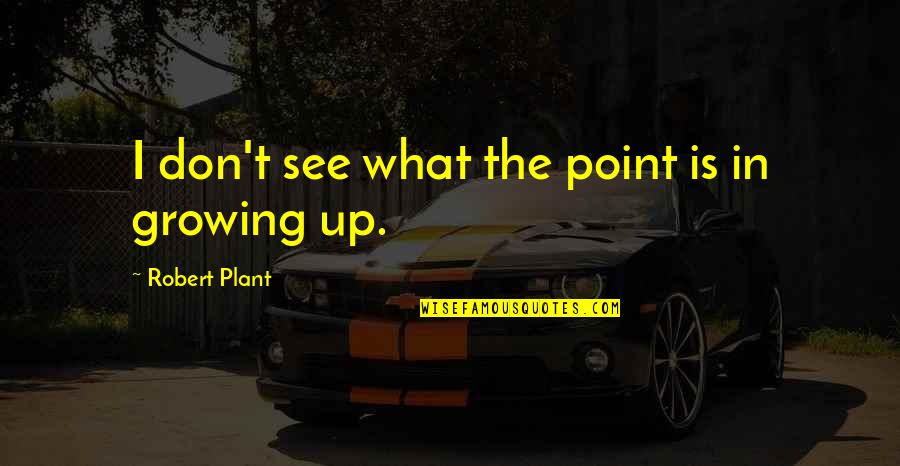 Mc Browning Quotes By Robert Plant: I don't see what the point is in Mc Browning Quotes By Robert Plant: I don't see what the point is in