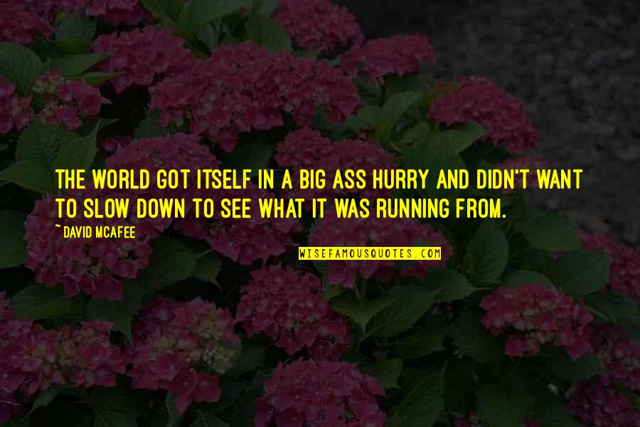 Mcafee Quotes By David McAfee: The world got itself in a big ass Mcafee Quotes By David McAfee: The world got itself in a big ass
