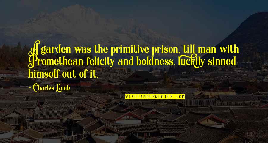 Mcbane Locksmith Quotes By Charles Lamb: A garden was the primitive prison, till man