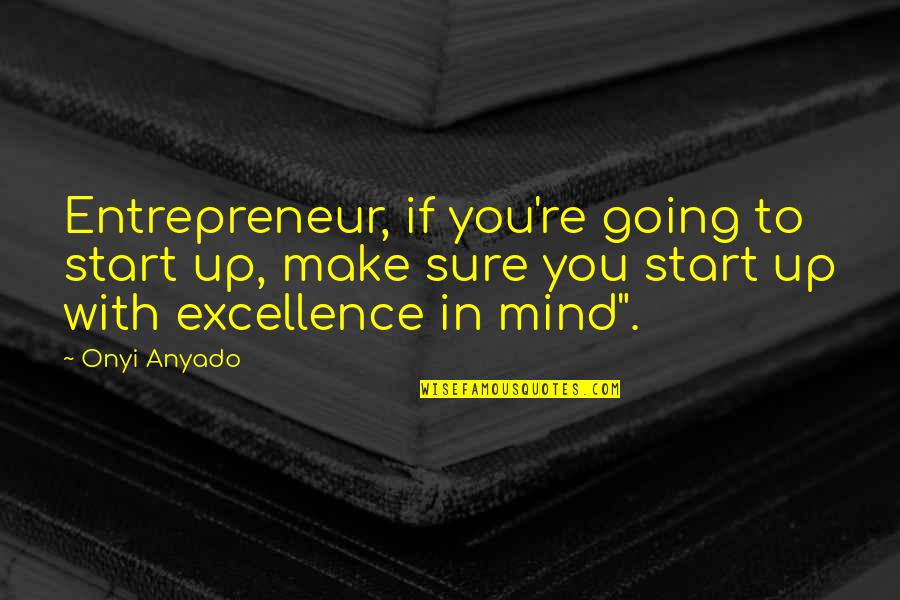 Mcbrearty Chiropractic Canton Quotes By Onyi Anyado: Entrepreneur, if you're going to start up, make